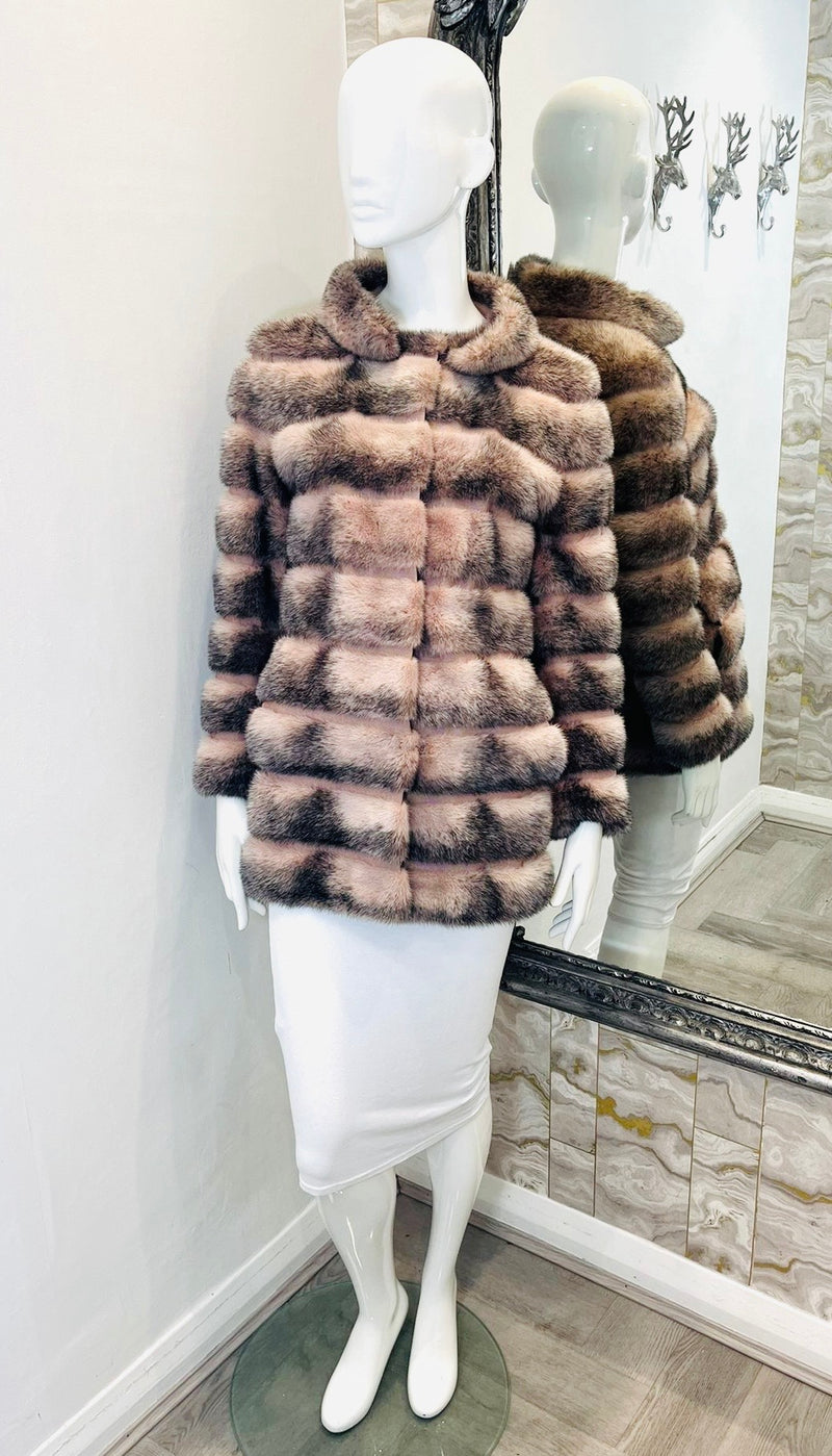 Fendi Mink Fur Coat. Size 40IT