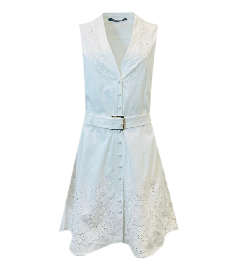 Roberto Cavalli Embroidered Cotton Dress. Size 44IT
