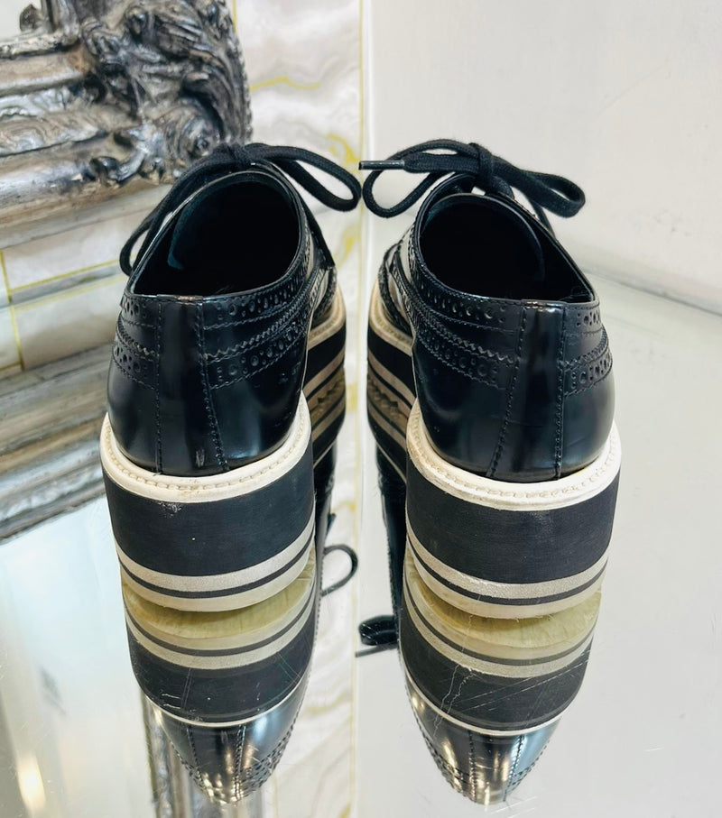 Ladies flatform brogues deals