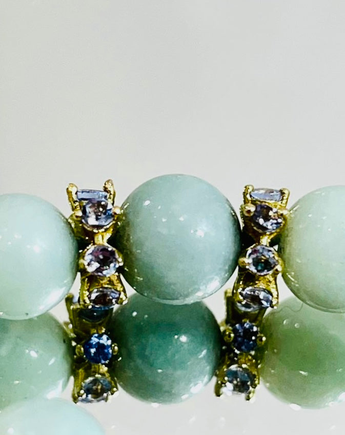 Carolina Bucci Amazonite Beaded Necklace With 18k Gold & Sapphires