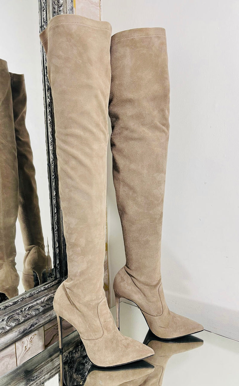 Le Silla Thigh-High Suede Boots. Size 36