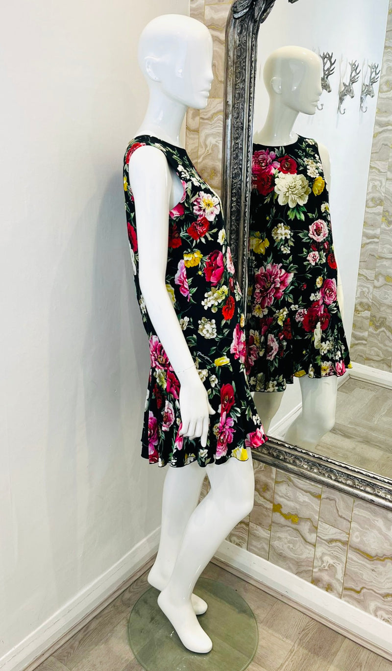 Dolce & Gabbana Floral Rose Print Dress. Size 40IT