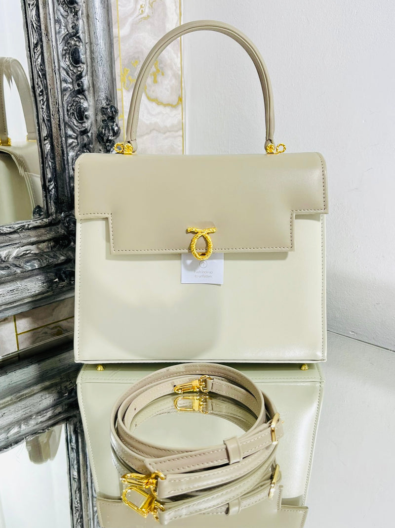 Launer Traviata Leather Tote Bag