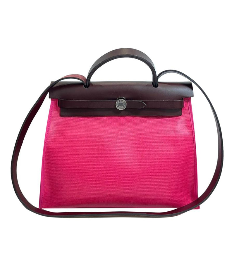 Hermes Canvas & Leather Herbag 31