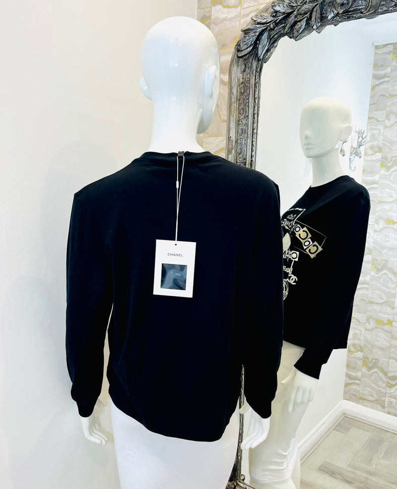 Chanel Coco Logo Cotton Sweatshirt. Size M