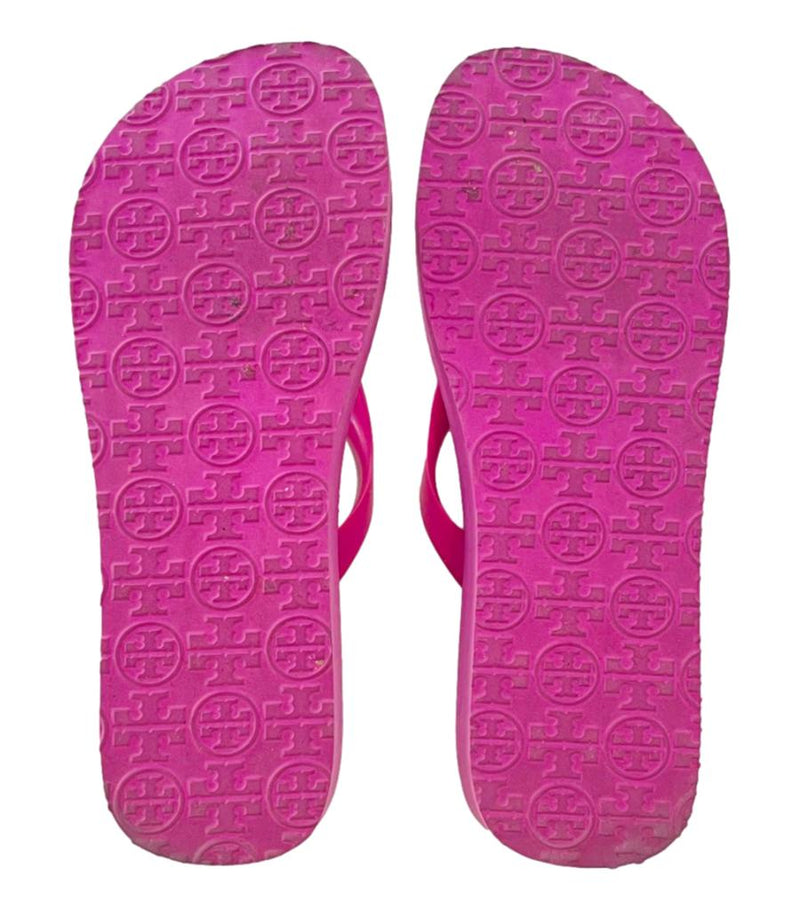 Tory Burch Thadine Rubber Wedge Flip Flop Sandals. Size L