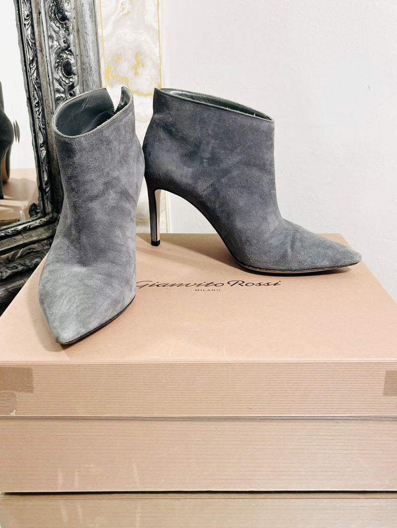 Gianvito Rossi Suede Ankle Boots. Size 35.5
