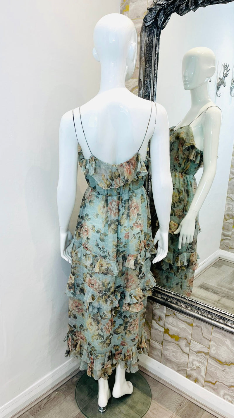 Zimmermann Frill Tiered Silk Dress. Size 1