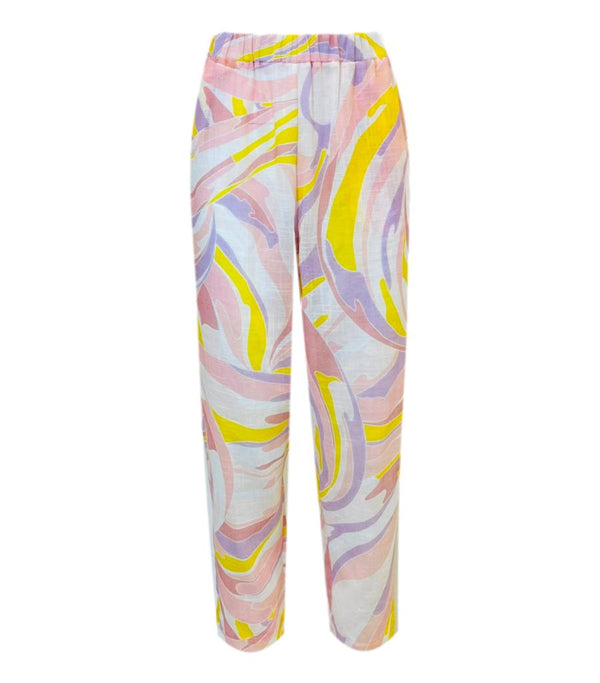 Emilio Pucci Cropped Cotton Trousers. Size 42IT