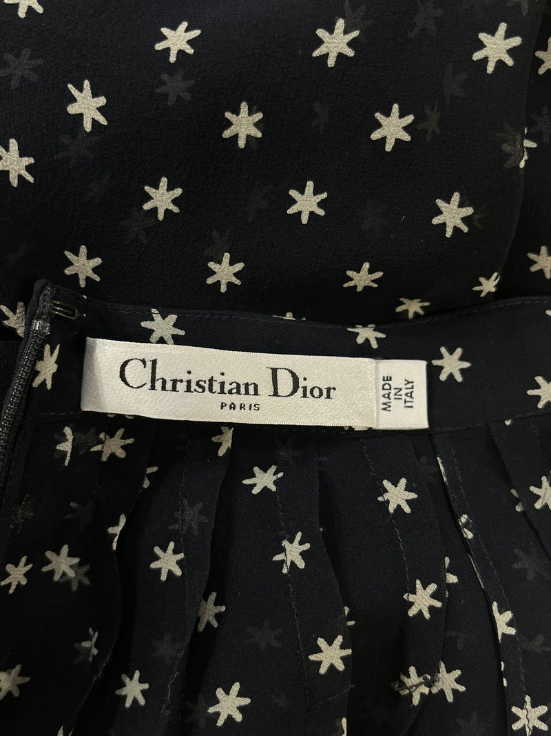 Christian Dior Polka Dot Silk Dress. Size 38FR