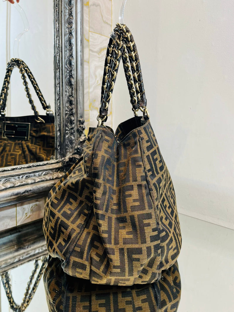 Fendi Zucca 'FF' Monogram Canvas Mia Agenello Bag