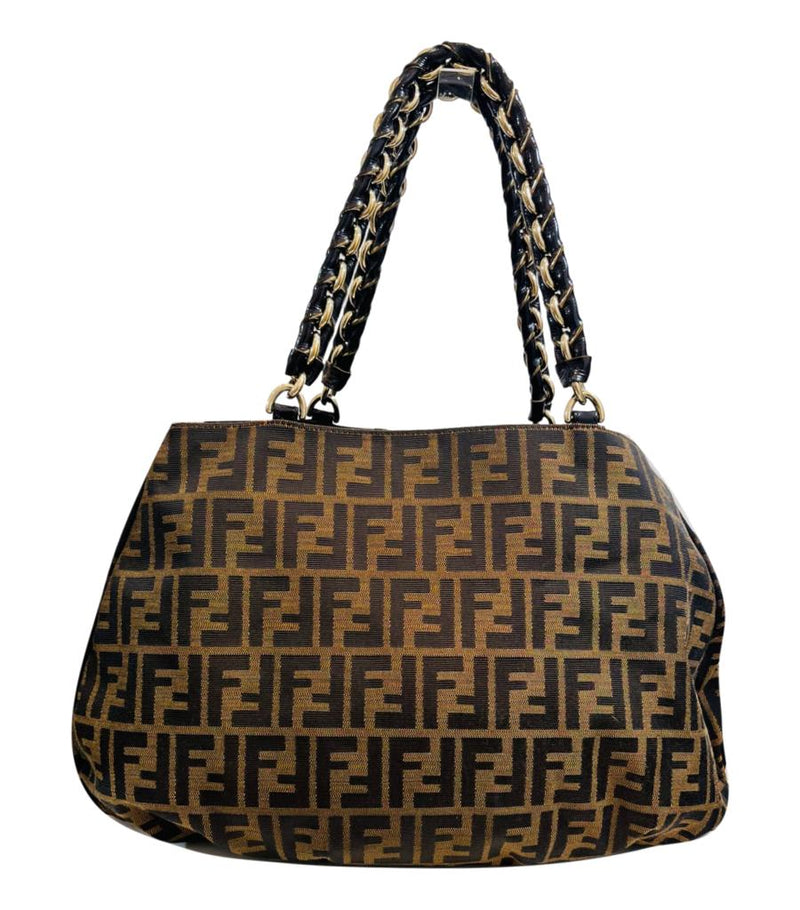 Fendi Zucca 'FF' Monogram Canvas Mia Agenello Bag