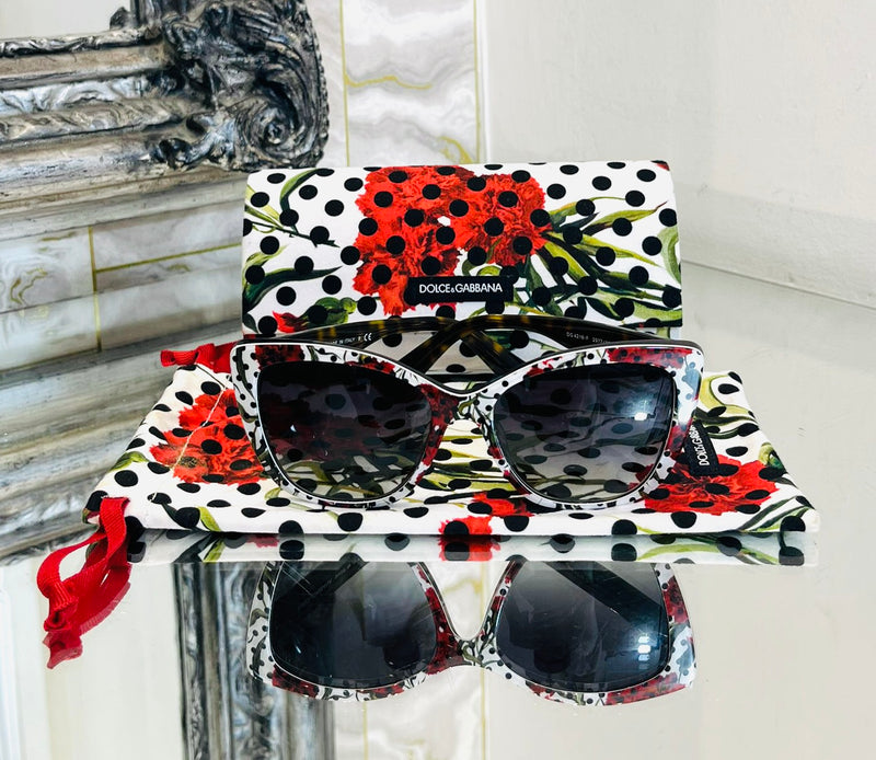 Dolce & Gabbana Rose-Print Sunglasses