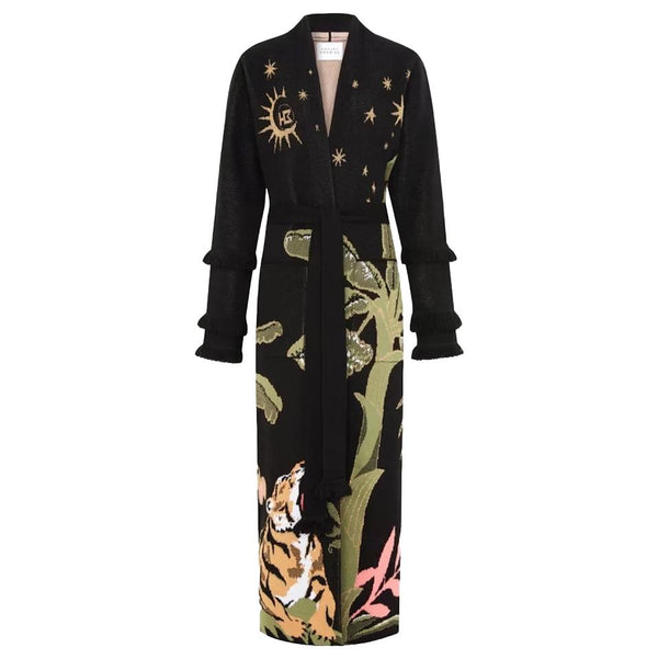 Hayley Menzies Roaring Tiger Cotton Jacquard Duster Cardigan. Size S
