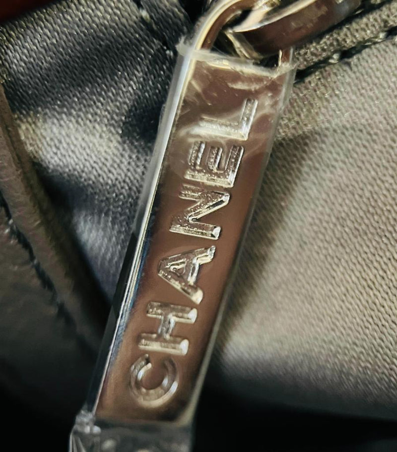 Chanel 'CC' Logo Caviar Leather Petite Shopping Tote Bag