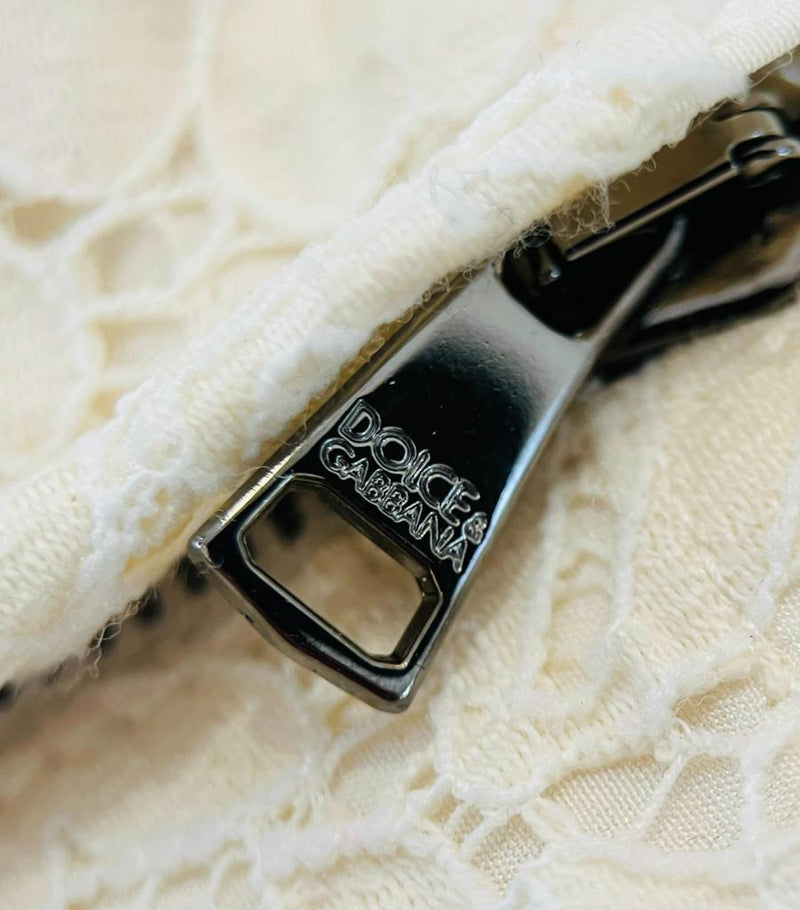 Dolce & Gabbana Cotton Lace Corset. Size 42IT