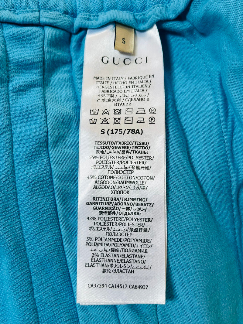 Gucci Technical Jersey Web Stripe Track Bottoms. Size S