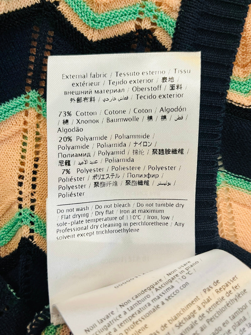 Missoni Chevron Pattern Cotton Knit Vest. Size 44IT
