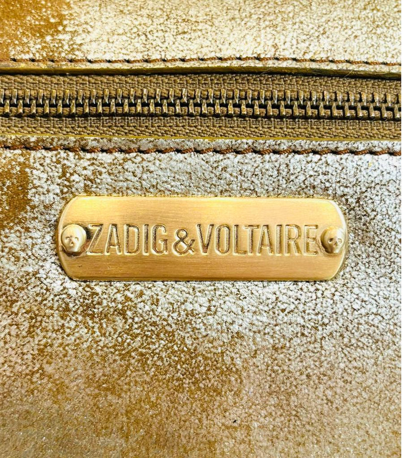 Zadig & Voltaire Stud Embellished Leather Clutch Bag