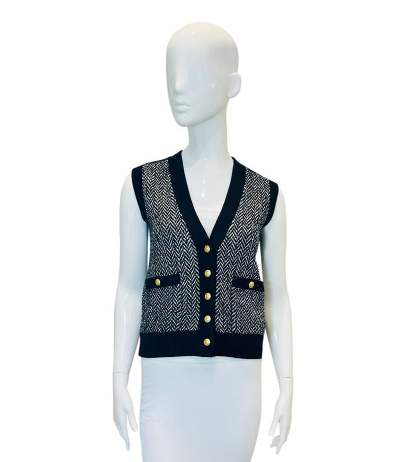ME+EM Wool & Cotton Blend Knitted Vest. Size XS