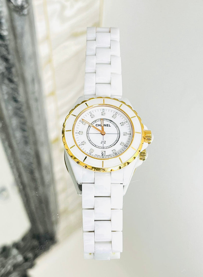 Chanel J12 Watch 18k Rose Gold, Diamond & Ceramic