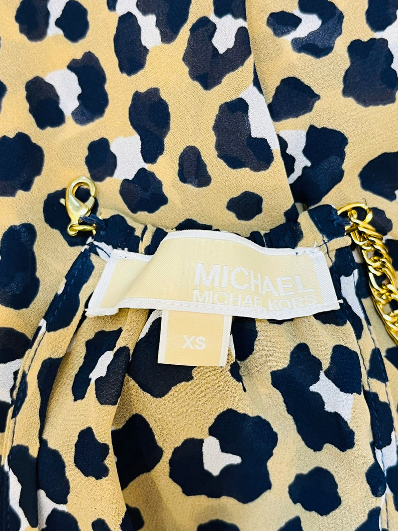 Michael Kors Animal Print Top. Size XS