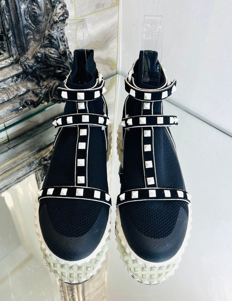 Valentino Rockstud Sock Sneakers. Size 36.5