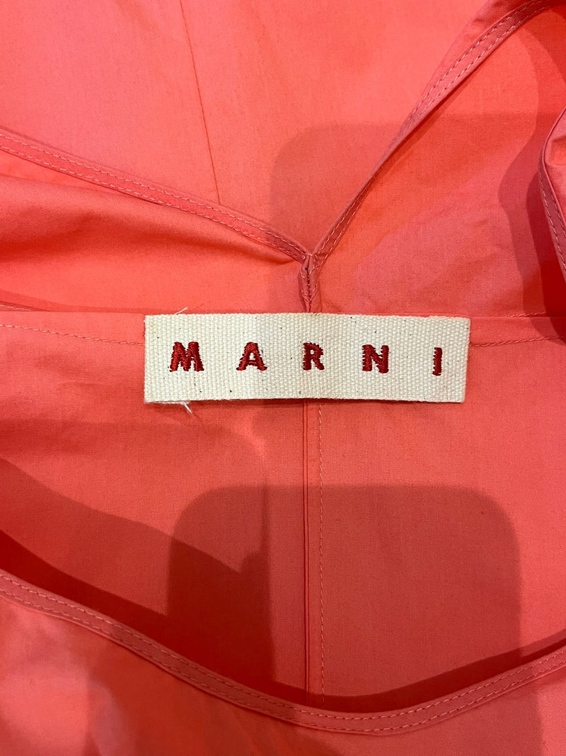 Marni Ruffle Detail Cotton Top. Size 44IT