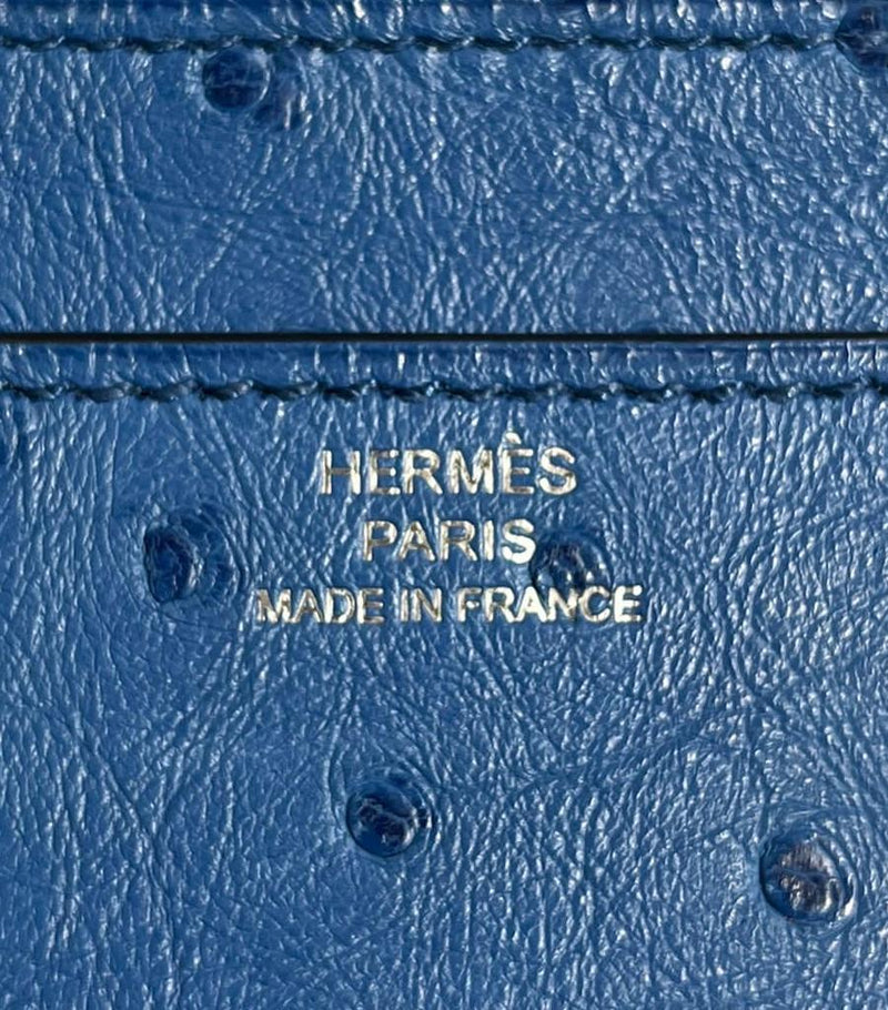 Hermes Ostrich Skin Constance Long Wallet