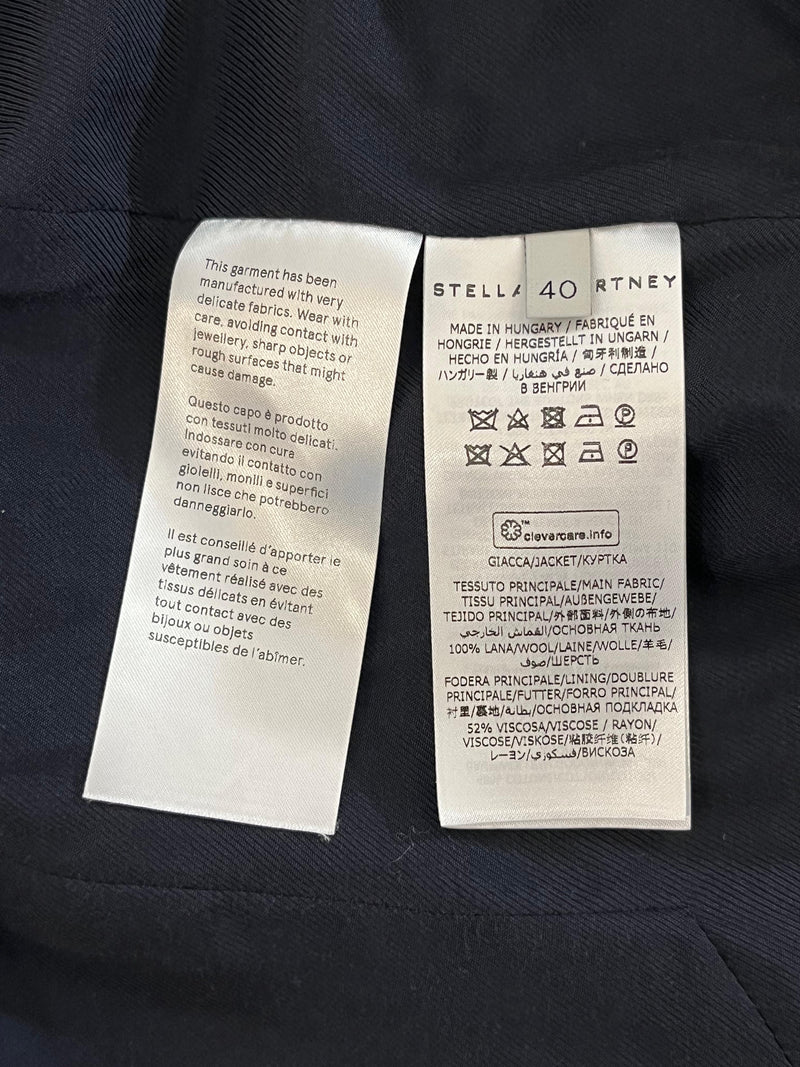 Stella McCartney Double-Breasted Wool Blazer. Size 40IT