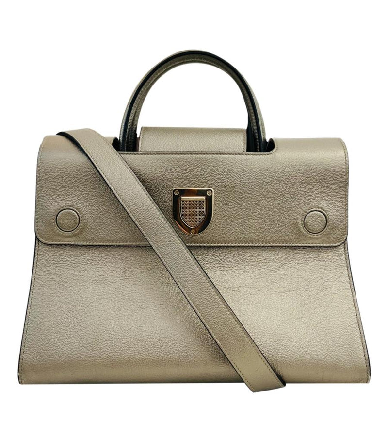 Dior Diorever Metallic Leather Flap Bag
