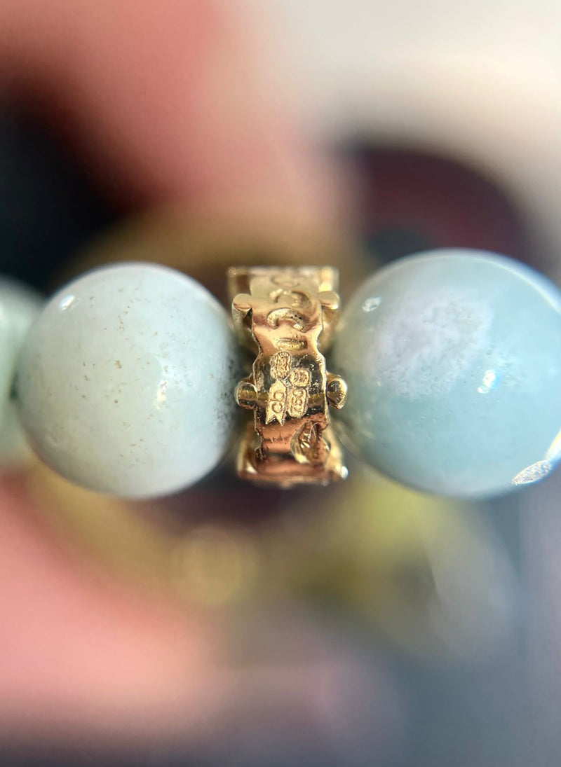 Carolina Bucci Amazonite Beaded Necklace With 18k Gold & Sapphires