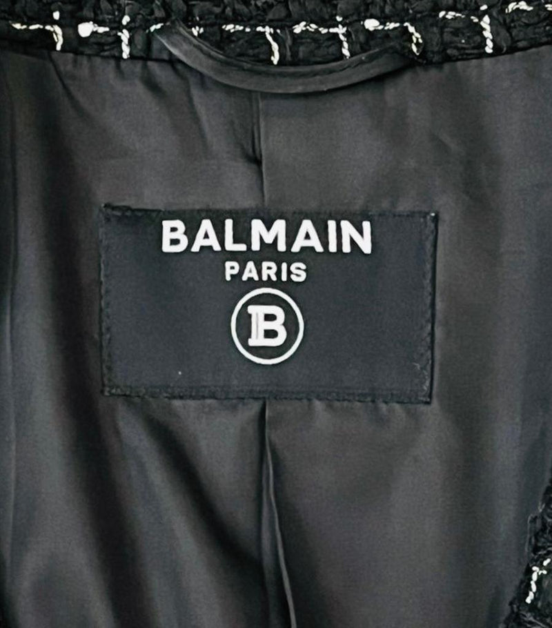 Balmain Tweed Open Jacket. Size 36FR