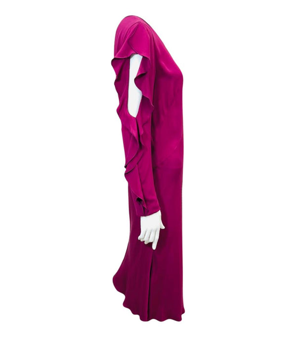 Emilio Pucci Silk Frill Dress. Size 46IT