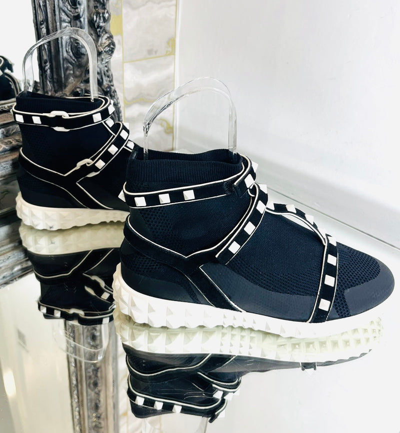 Valentino Rockstud Sock Sneakers. Size 36.5