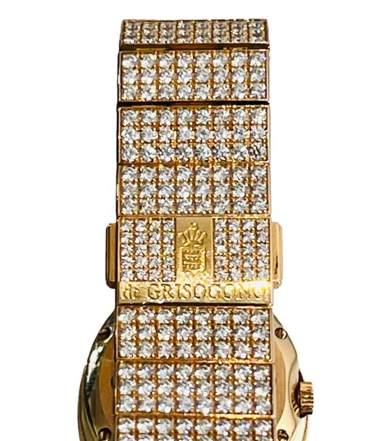 De Grisogono 'Be Eight' 18k Rose Gold & Diamond Watch