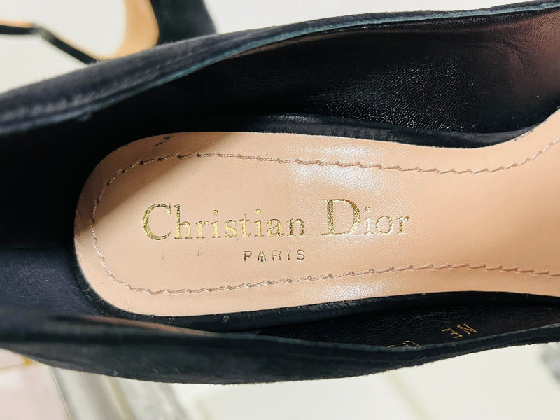 Christian Dior Stud Embellished Suede Pumps. Size 37