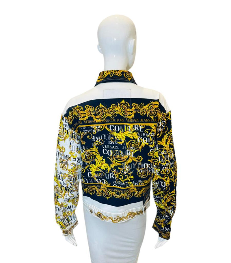 Versace Jeans Couture Logo Printed Denim Jacket. Size 44IT