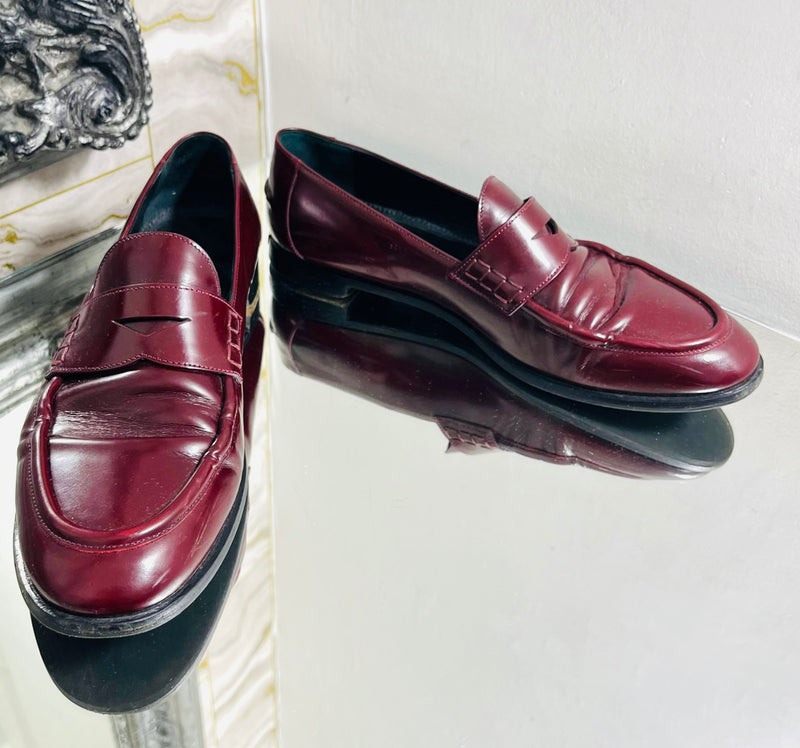 Burberry Leather Loafers. Size 38
