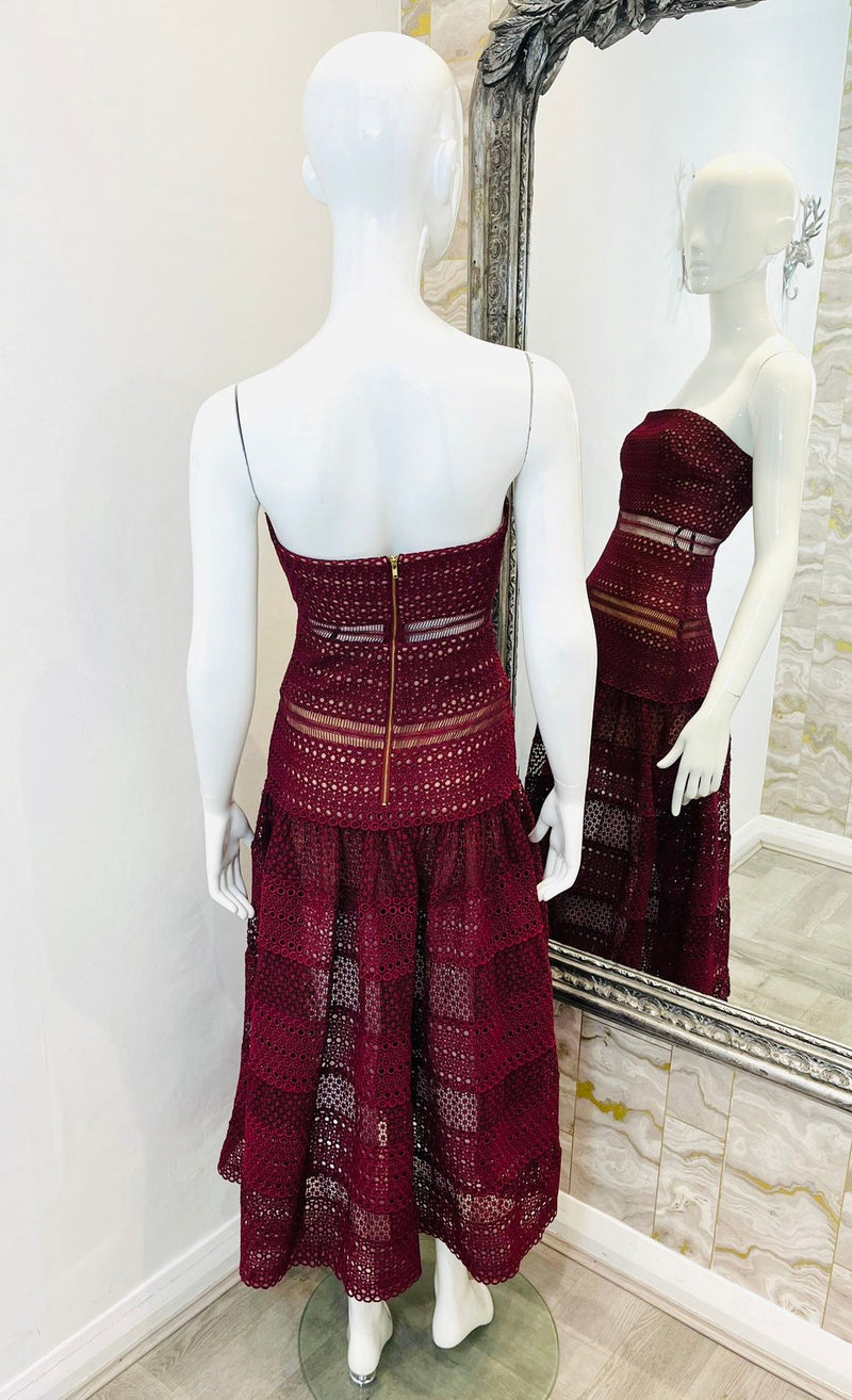 Self portrait discount burgundy dress