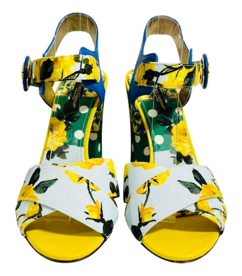 Dolce & Gabbana Floral Print Sandals. Size 37