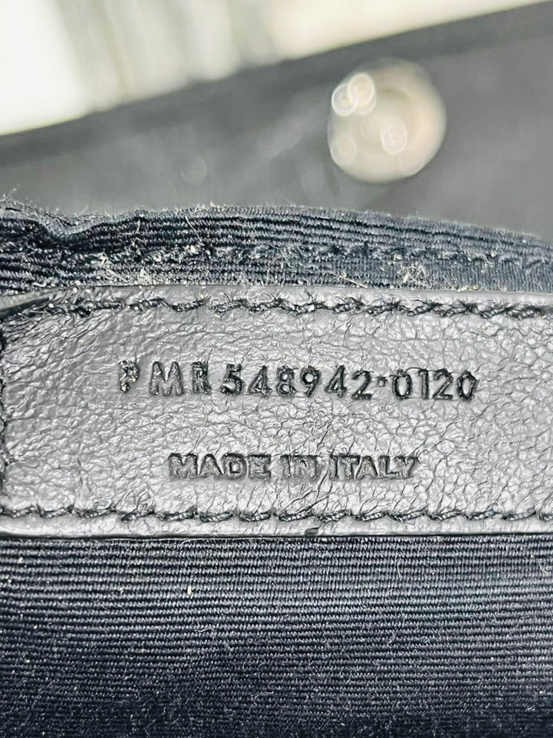 YSL - Saint Laurent Croc Embossed Leather Flap Bag