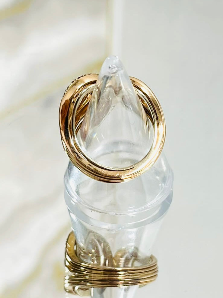 H Stern Diamond Swirl Ring In 18k Rose Gold