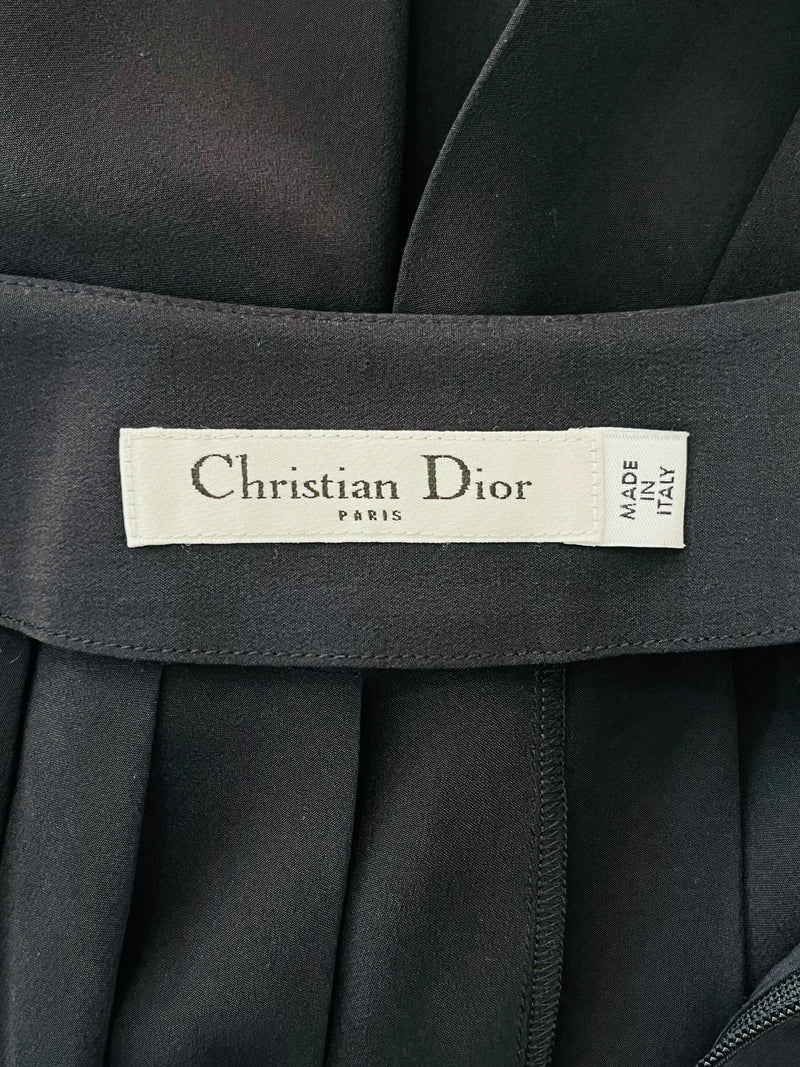 Christian Dior Pleated Silk Skirt. Size 38FR