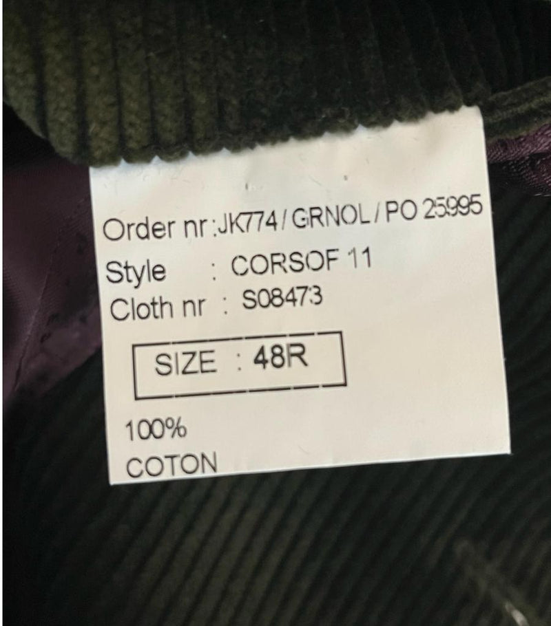Cordings London Corduroy Jacket. Size 48R