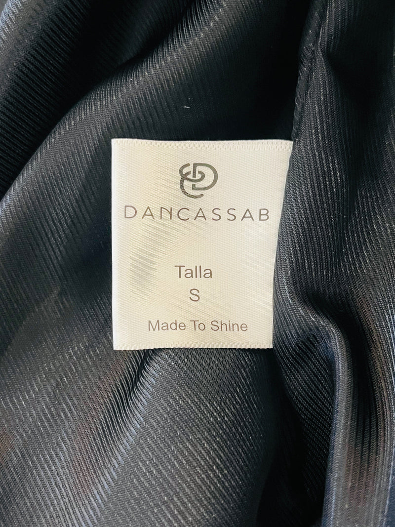 Dancassab Leather Jacket With Tulle Trims Recharged X7 By Yasmin Sewell. Size S