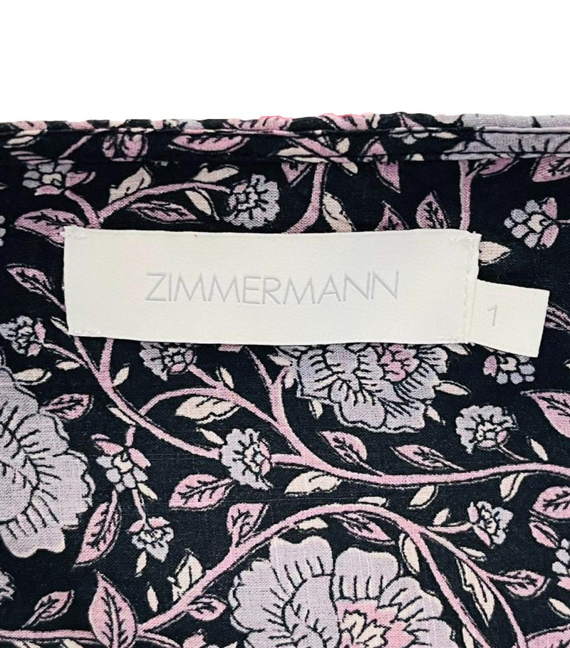Zimmermann Cotton Printed Dress. Size 1
