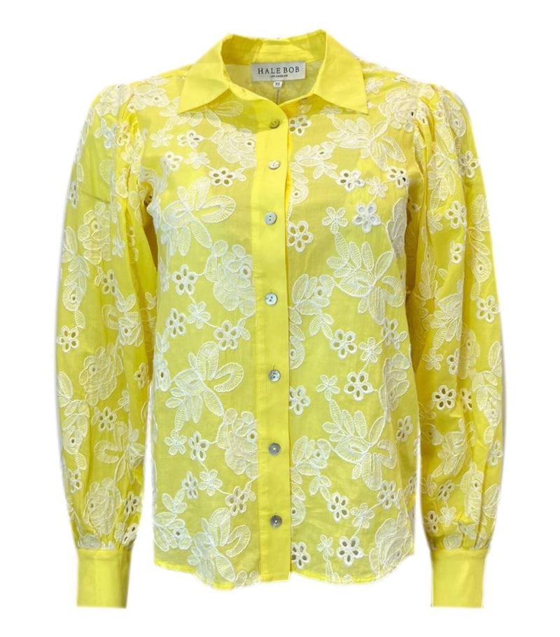 Hale Bob Cotton Floral Embroidered Shirt. Size XS
