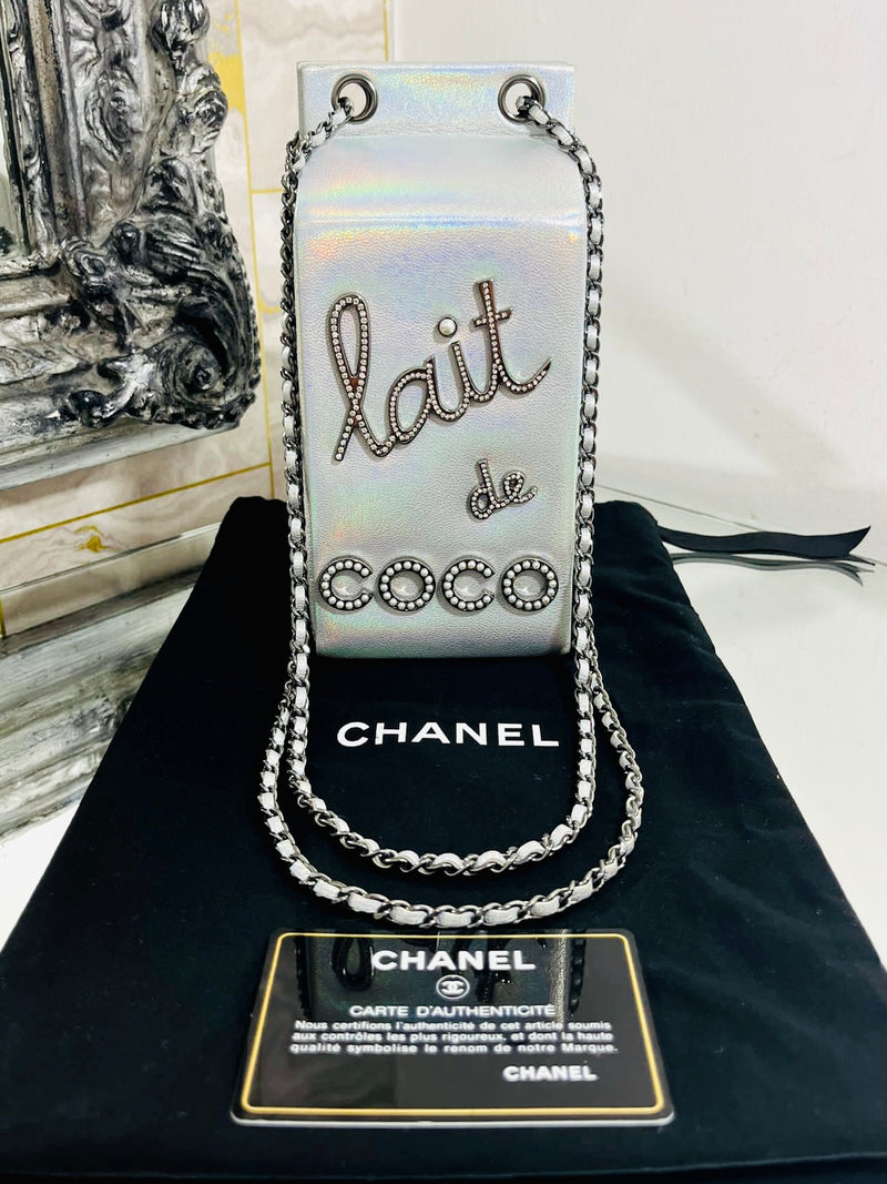 Chanel Iridescent Leather Milk Carton Handbag From The Supermarket Collection