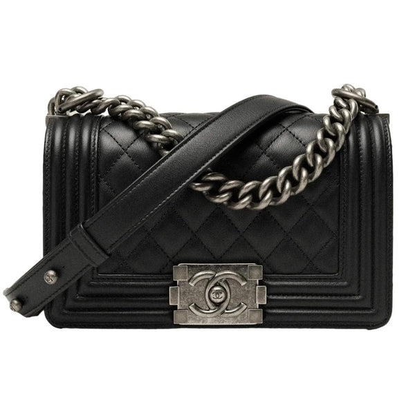 Chanel Diamond Quilted Calfskin Small Boy Bag